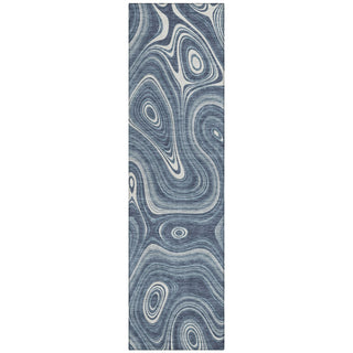 Piper Looms Chantille Geometric ACN2097 Blue Machine Washable Area Rug Runner Main Image