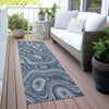 Piper Looms Chantille Geometric ACN2097 Blue Machine Washable Area Rug Runner Outdoor Lifestyle Image Feature