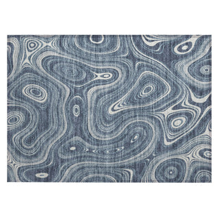 Piper Looms Chantille Geometric ACN2097 Blue Machine Washable Area Rug Scatter Main Image