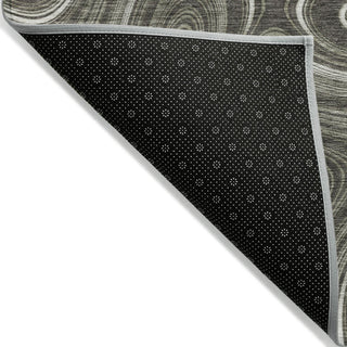 Piper Looms Chantille Geometric ACN2097 Gray Machine Washable Area Rug Backing Image