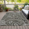 Piper Looms Chantille Geometric ACN2097 Gray Machine Washable Area Rug Outdoor Lifestyle Image Feature