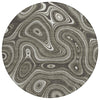 Piper Looms Chantille Geometric ACN2097 Gray Machine Washable Area Rug Round Main Image