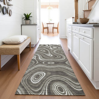 Piper Looms Chantille Geometric ACN2097 Gray Machine Washable Area Rug Runner Lifestyle Image Feature