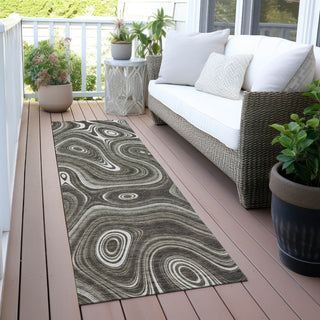 Piper Looms Chantille Geometric ACN2097 Gray Machine Washable Area Rug Runner Outdoor Lifestyle Image Feature