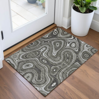 Piper Looms Chantille Geometric ACN2097 Gray Machine Washable Area Rug Scatter Lifestyle Image Feature