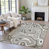 Piper Looms Chantille Geometric ACN2097 Ivory Machine Washable Area Rug Lifestyle Image Feature