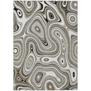 Piper Looms Chantille Geometric ACN2097 Ivory Machine Washable Area Rug main image