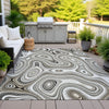 Piper Looms Chantille Geometric ACN2097 Ivory Machine Washable Area Rug Outdoor Lifestyle Image Feature