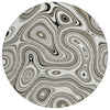 Piper Looms Chantille Geometric ACN2097 Ivory Machine Washable Area Rug Round Main Image