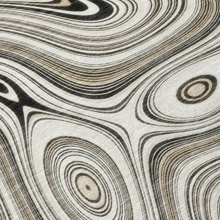 Piper Looms Chantille Geometric ACN2097 Ivory Machine Washable Area Rug Swatch Image