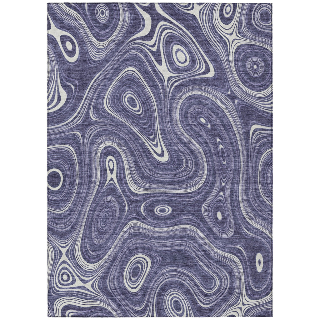 Piper Looms Chantille Geometric ACN2097 Plum Machine Washable Area Rug main image