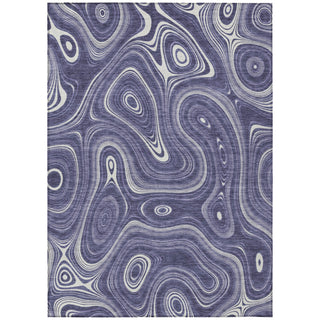Piper Looms Chantille Geometric ACN2097 Plum Machine Washable Area Rug main image