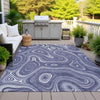 Piper Looms Chantille Geometric ACN2097 Plum Machine Washable Area Rug Outdoor Lifestyle Image Feature