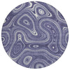 Piper Looms Chantille Geometric ACN2097 Plum Machine Washable Area Rug Round Main Image