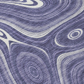 Piper Looms Chantille Geometric ACN2097 Plum Machine Washable Area Rug Swatch Image