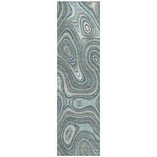 Piper Looms Chantille Geometric ACN2097 Sky Machine Washable Area Rug Runner Main Image