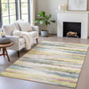 Piper Looms Chantille Stripes ACN2098 Gold Machine Washable Area Rug Lifestyle Image Feature