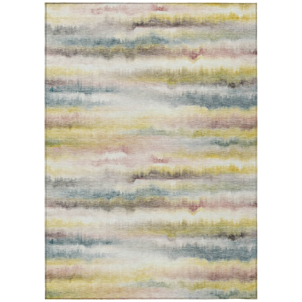 Piper Looms Chantille Stripes ACN2098 Gold Machine Washable Area Rug main image