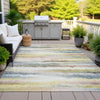 Piper Looms Chantille Stripes ACN2098 Gold Machine Washable Area Rug Outdoor Lifestyle Image Feature