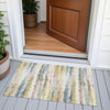 Piper Looms Chantille Stripes ACN2098 Gold Machine Washable Area Rug Scatter Outdoor Lifestyle Image Feature