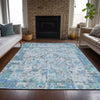 Piper Looms Chantille Global ACN2099 Blue Machine Washable Area Rug Lifestyle Image Feature