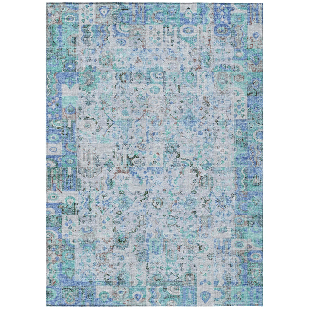 Piper Looms Chantille Global ACN2099 Blue Machine Washable Area Rug main image