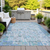 Piper Looms Chantille Global ACN2099 Blue Machine Washable Area Rug Outdoor Lifestyle Image Feature