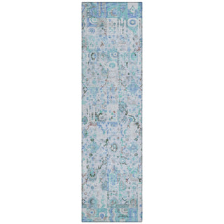 Piper Looms Chantille Global ACN2099 Blue Machine Washable Area Rug Runner Main Image
