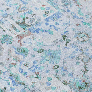 Piper Looms Chantille Global ACN2099 Blue Machine Washable Area Rug Swatch Image