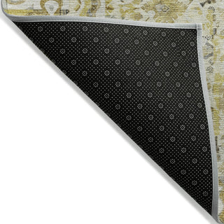 Piper Looms Chantille Global ACN2099 Gold Machine Washable Area Rug Backing Image