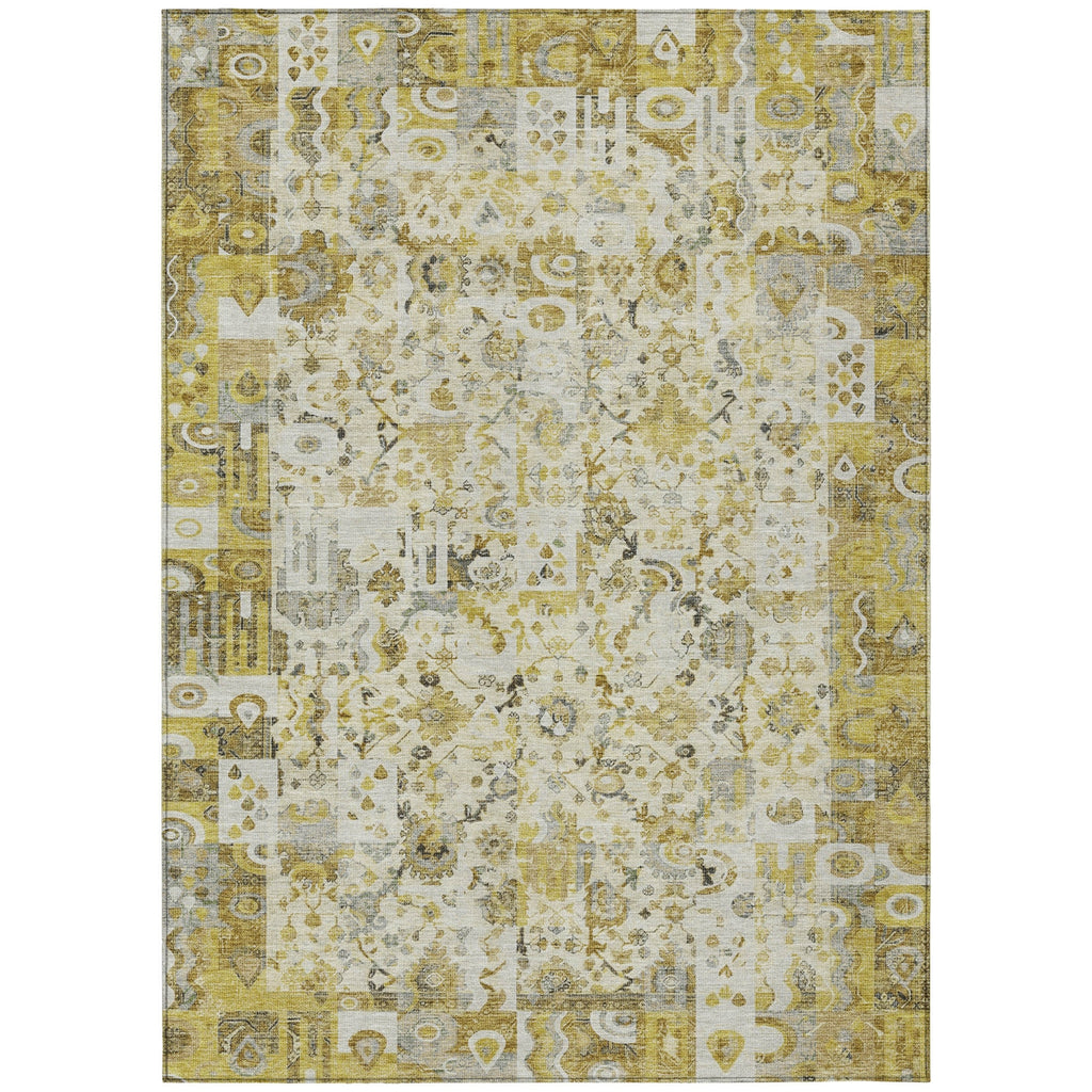 Piper Looms Chantille Global ACN2099 Gold Machine Washable Area Rug main image