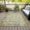 Piper Looms Chantille Global ACN2099 Gold Machine Washable Area Rug Outdoor Lifestyle Image Feature