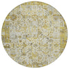 Piper Looms Chantille Global ACN2099 Gold Machine Washable Area Rug Round Main Image