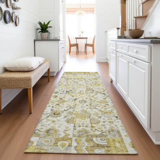 Piper Looms Chantille Global ACN2099 Gold Machine Washable Area Rug Runner Lifestyle Image Feature