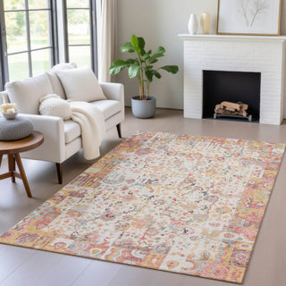 Piper Looms Chantille Global ACN2099 Pink Machine Washable Area Rug Lifestyle Image Feature