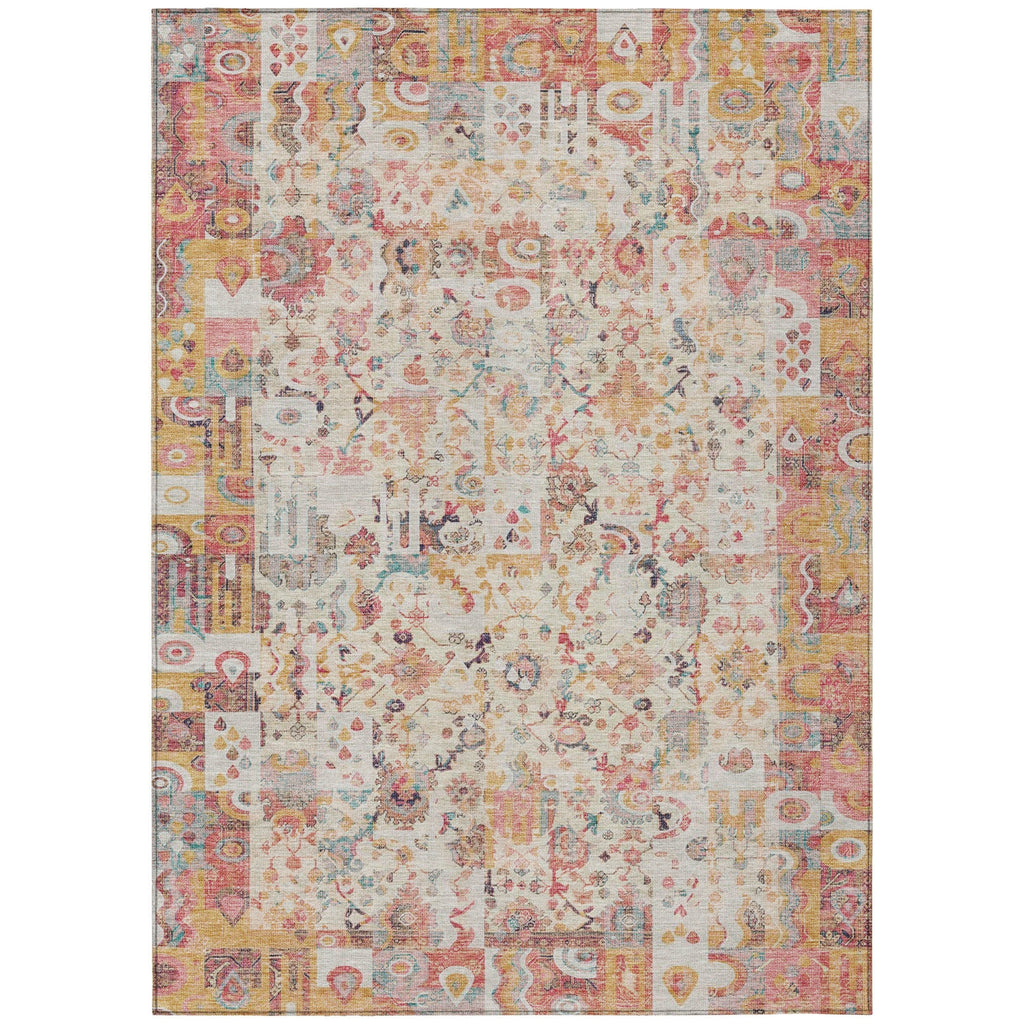 Piper Looms Chantille Global ACN2099 Pink Machine Washable Area Rug main image