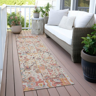 Piper Looms Chantille Global ACN2099 Pink Machine Washable Area Rug Runner Outdoor Lifestyle Image Feature