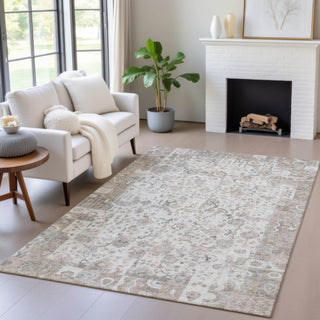 Piper Looms Chantille Global ACN2099 Taupe Machine Washable Area Rug Lifestyle Image Feature