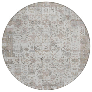 Piper Looms Chantille Global ACN2099 Taupe Machine Washable Area Rug Round Main Image