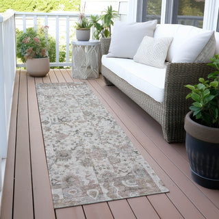 Piper Looms Chantille Global ACN2099 Taupe Machine Washable Area Rug Runner Outdoor Lifestyle Image Feature