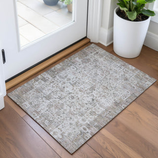 Piper Looms Chantille Global ACN2099 Taupe Machine Washable Area Rug Scatter Lifestyle Image Feature