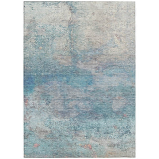 Piper Looms Chantille Abstract ACN2100 Aqua Machine Washable Area Rug main image