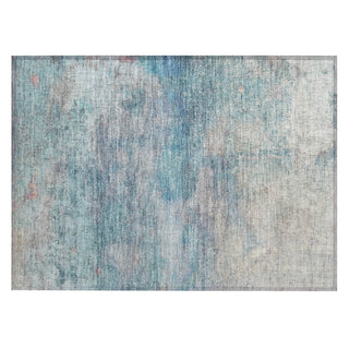 Piper Looms Chantille Abstract ACN2100 Aqua Machine Washable Area Rug Scatter Main Image
