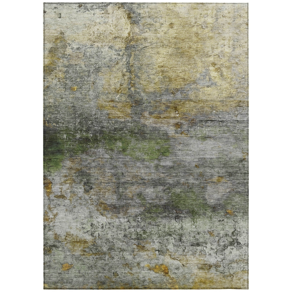 Piper Looms Chantille Abstract ACN2100 Olive Machine Washable Area Rug main image