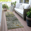 Piper Looms Chantille Abstract ACN2100 Olive Machine Washable Area Rug Runner Outdoor Lifestyle Image Feature