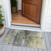 Piper Looms Chantille Abstract ACN2100 Olive Machine Washable Area Rug Scatter Outdoor Lifestyle Image Feature