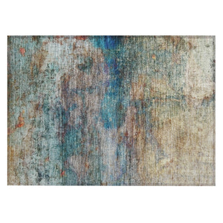 Piper Looms Chantille Abstract ACN2100 Teal Machine Washable Area Rug Scatter Main Image