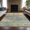 Piper Looms Chantille Abstract ACN2100 Wheat Machine Washable Area Rug Lifestyle Image Feature