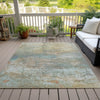 Piper Looms Chantille Abstract ACN2100 Wheat Machine Washable Area Rug Outdoor Lifestyle Image Feature