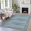 Piper Looms Chantille Stripes ACN2101 Aloe Machine Washable Area Rug Lifestyle Image Feature